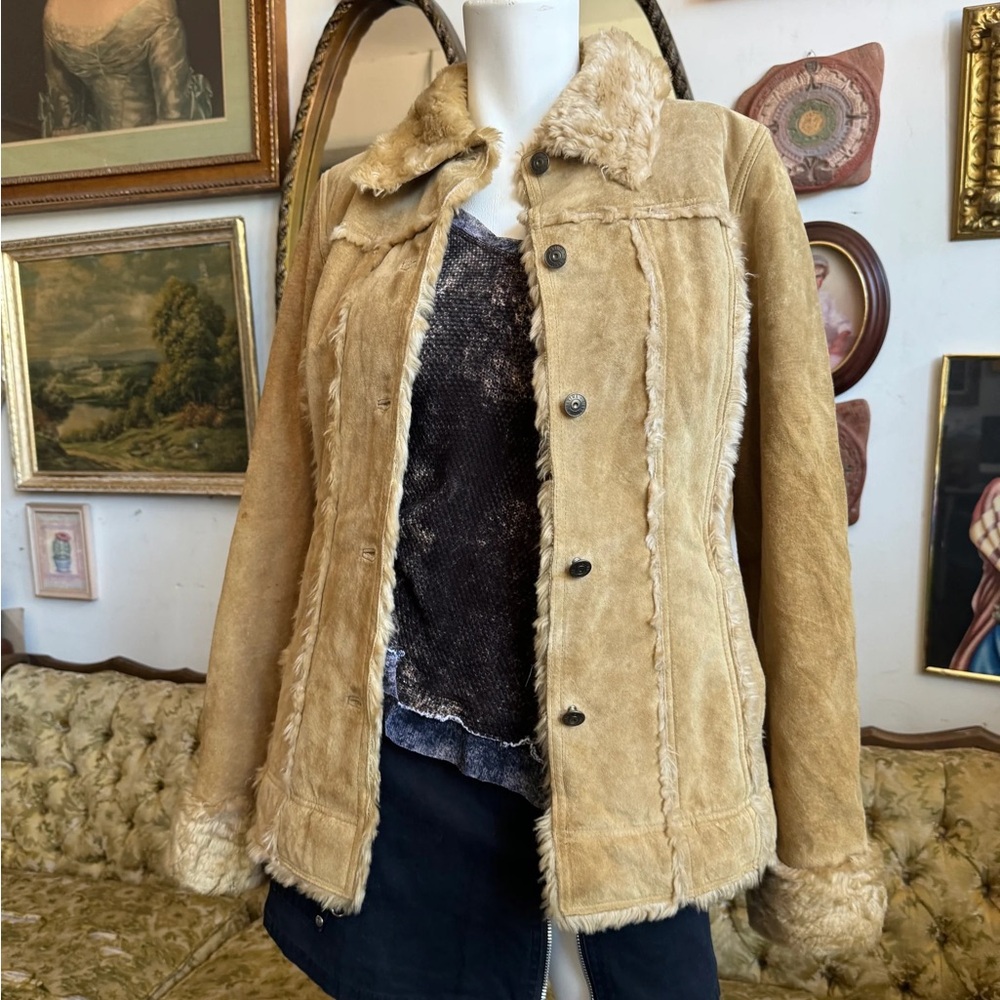 Wilson’s Leather Suede and Sherling Jacket